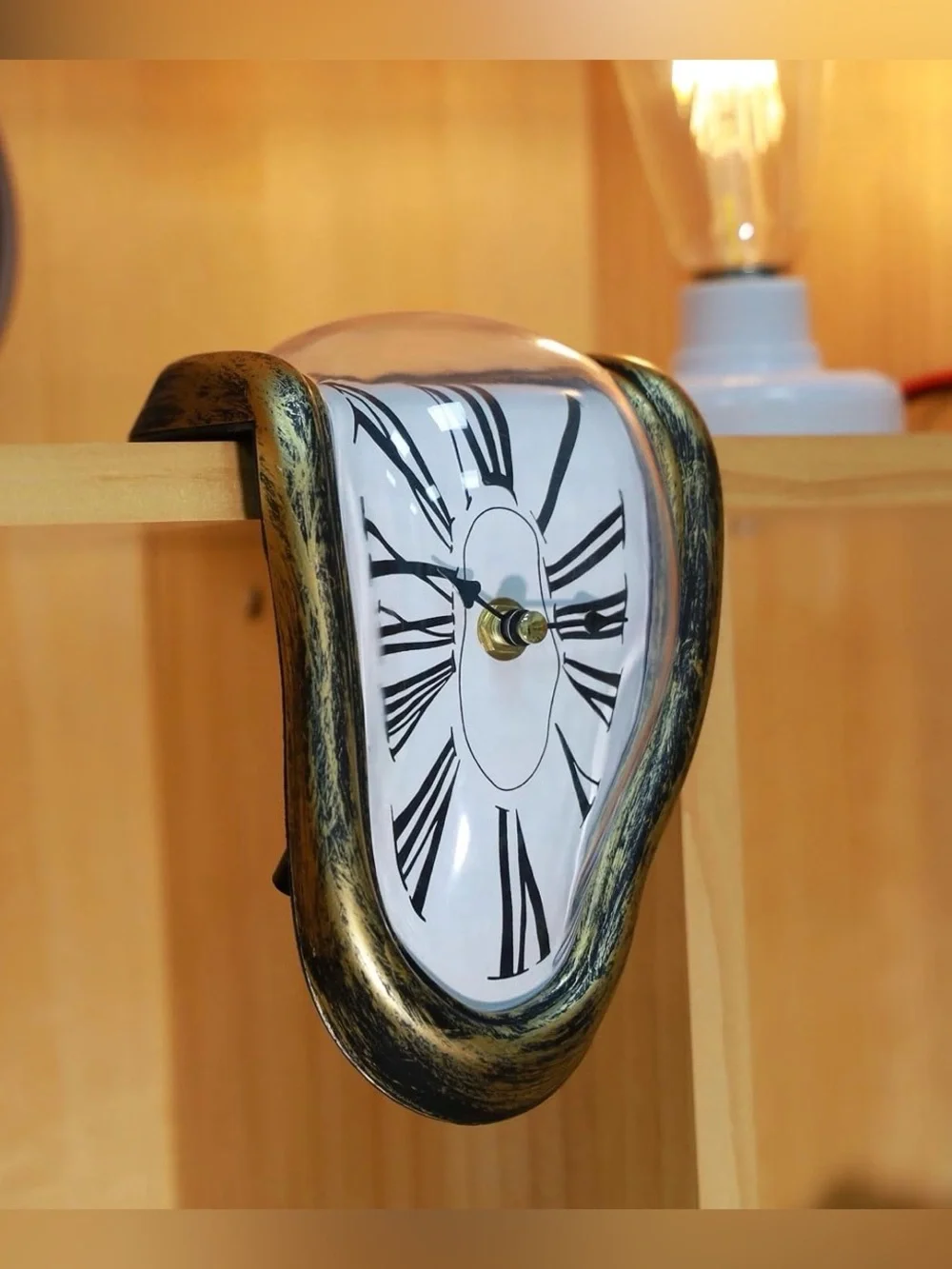 Salvador Dali Melting Shelf Clock - Antique Gold